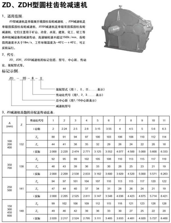 ZD、ZDH型圓柱齒輪減速機(jī)95